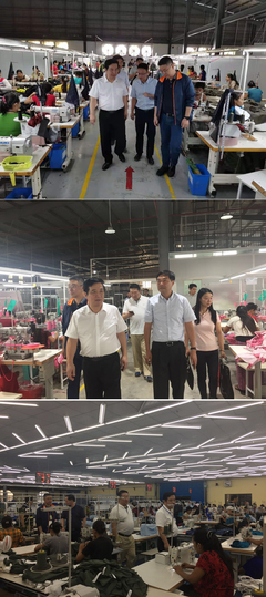 江蘇海企國(guó)際股份王遠(yuǎn)見(jiàn)總裁一行赴緬甸工廠考察，深化皮革制品全球銷(xiāo)售布局